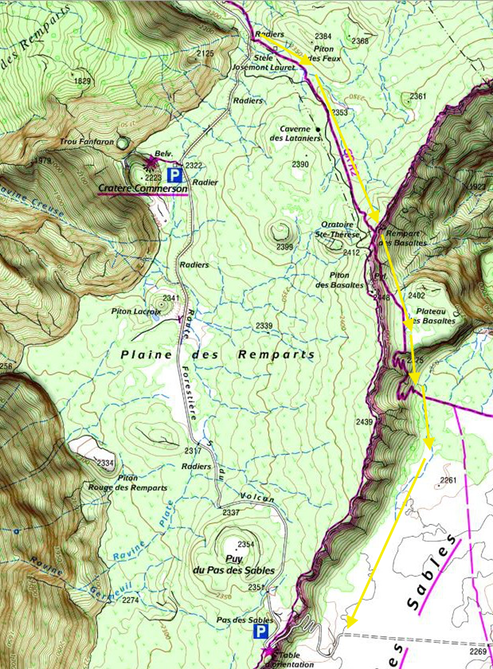 Sentier Josémont Lauret map